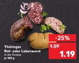 Kaufland Thüringer Rot- oder Leberwurst Angebot
