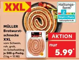 Kaufland MÜLLER Bratwurstschnecke XXL Angebot
