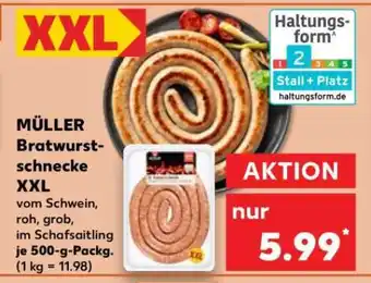 Kaufland MÜLLER Bratwurstschnecke XXL Angebot