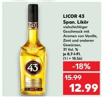 Kaufland LICOR 43 Span. Likör Angebot