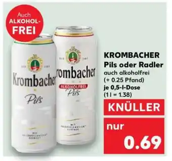 Kaufland Krombacher Pils oder Radler Angebot