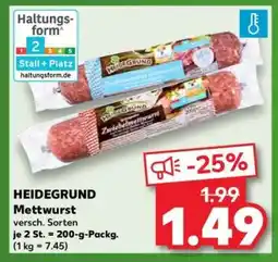 Kaufland HEIDEGRUND Mettwurst Angebot