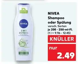 Kaufland NIVEA Shampoo oder Spülung Angebot