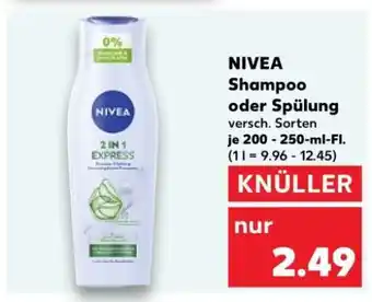Kaufland NIVEA Shampoo oder Spülung Angebot
