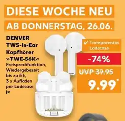 Kaufland DENVER TWS-In-Ear Kopfhörer TWE-56K Angebot