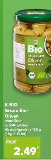 Kaufland K-BIO Grüne Bio-Oliven Angebot