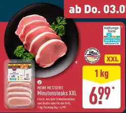 Aldi Nord MEINE METZGEREI Minutensteaks XXL Angebot