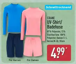 Aldi Nord CRANE UV-Shirt/Badehose Angebot
