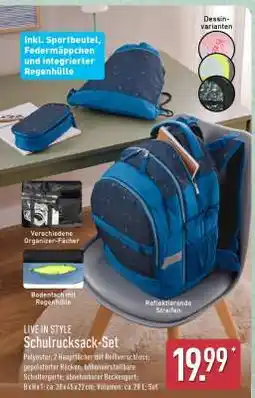 Aldi Nord Schulrucksack-Set Angebot