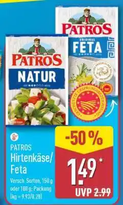 Aldi Nord PATROS Hirtenkäse/Feta Angebot
