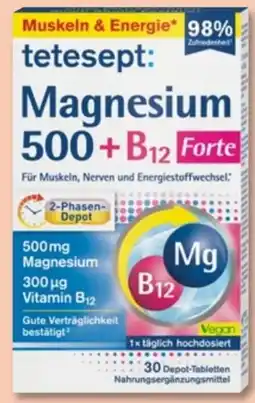 PENNY Tetesept Magnesium 500 + B12 Angebot