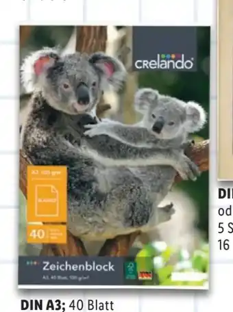 Lidl Crelando Zeichenblock Angebot