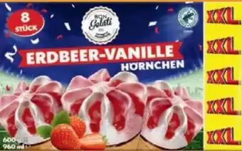 Lidl Bon Gelati Erdbeer-Vanille Hörnchen XXL Angebot