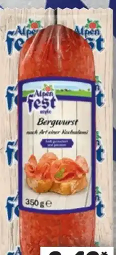 Lidl Alpenfest Bergwurst Angebot