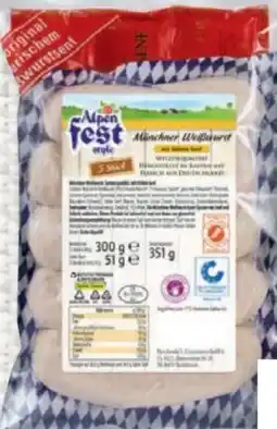 Lidl Alpenfest Münchner Weißwurst Angebot