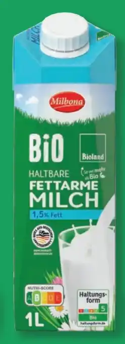 Lidl Milbona Bio Haltbare Fettarme Milch Angebot