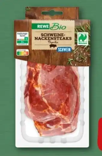 REWE Center Rewe Bio Schweine-Nackensteaks mariniert Angebot