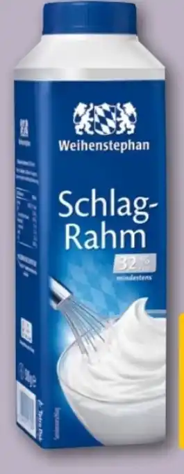 REWE Center Weihenstephan Schlagsahne Angebot