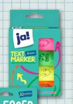 REWE Center ja! Mini Text Marker Angebot