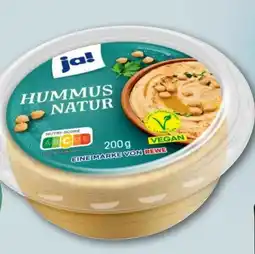 REWE Center ja! Hummus Natur Vegan Angebot