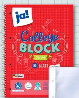 REWE Center ja! Collegeblock kariert Angebot