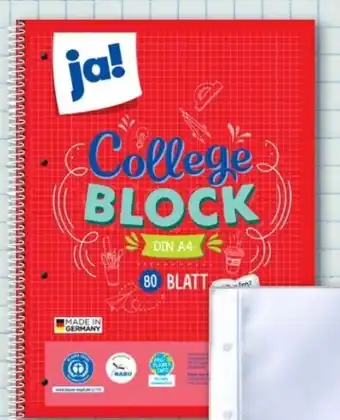 REWE Center ja! Collegeblock kariert Angebot