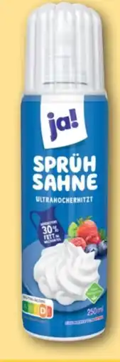 REWE ja! Sprühsahne Angebot