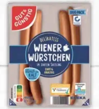 E-Center Gut & Günstig Delikatess Wiener Würstchen Angebot