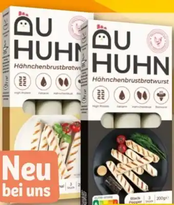 REWE Du Huhn Hähnchenbrustbratwurst Angebot