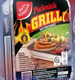 Edeka Frischemarkt Gut & Günstig Picknickgrill mit Holzkohle Angebot
