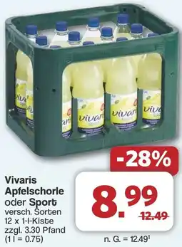 Famila Nord West Vivaris Apfelschorle oder Sport Angebot
