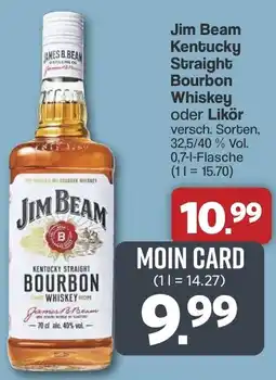 Famila Nord West Jim Beam Kentucky Straight Bourbon Whiskey oder Likör Angebot