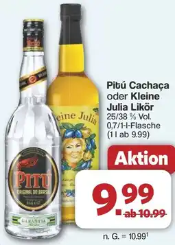 Famila Nord West Pitú Cachaça oder Kleine Julia Likör Angebot