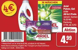Famila Nord West Ariel Pulver, Gel oder All-in-1 Pods Angebot
