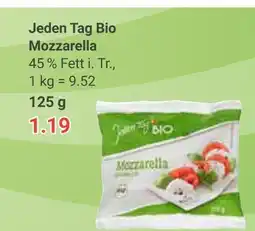 Globus Jeden tag bio mozzarella Angebot