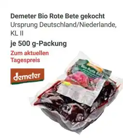 Globus Demeter bio rote bete gekocht Angebot