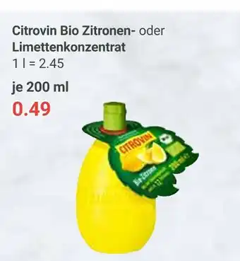 Globus Citrovin bio zitronen Angebot