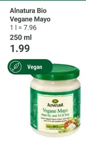 Globus Alnatura vegane mayo Angebot