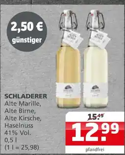 Getränke Quelle Schladerer alte marille, alte birne, alte kirsche, haselnuss Angebot
