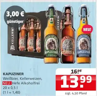 Getränke Quelle Kapuziner weißbier, kellerweizen, hefe alkoholfrei Angebot