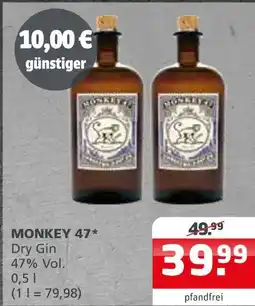 Getränke Quelle Monkey 47 dry gin Angebot