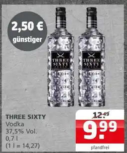 Getränke Quelle Three sixty vodka Angebot