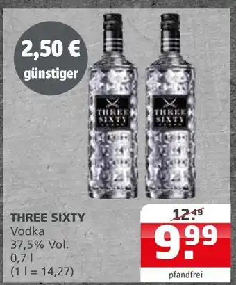 Getränke Quelle Three sixty vodka Angebot