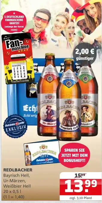 Getränke Quelle Redlbacher bayrisch hell, ur-märzen, weißbier hell Angebot