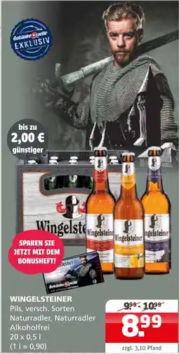 Getränke Quelle Wingelsteiner pils, naturradler, naturradler alkoholfrei Angebot