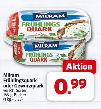 Markant Milram frühlingsquark oder gewürzquark Angebot