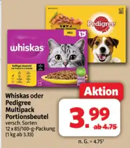 Markant Whiskas whiskas oder pedigree multipack portionsbeutel Angebot