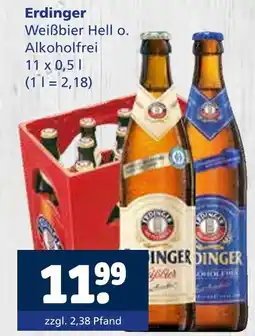 Getränkewelt Erdinger weißbier hell o. alkoholfrei Angebot