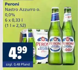 Getränkewelt Peroni nastro azzurro o. 0,0% Angebot