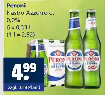 Getränkewelt Peroni nastro azzurro o. 0,0% Angebot
